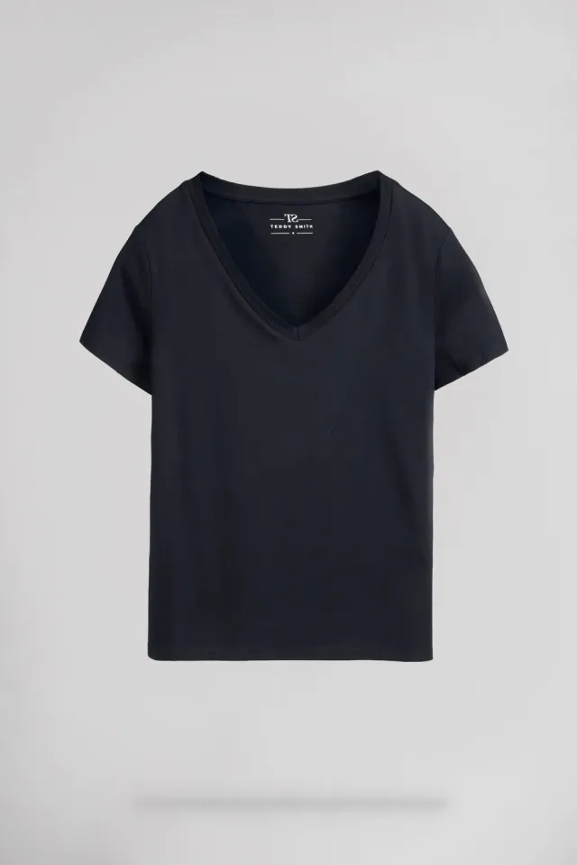 Teddy Smith T-Mia MC T-Shirt Donna Blu Navy