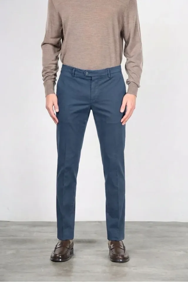 Mason's New York pantalone chino regular blu royal