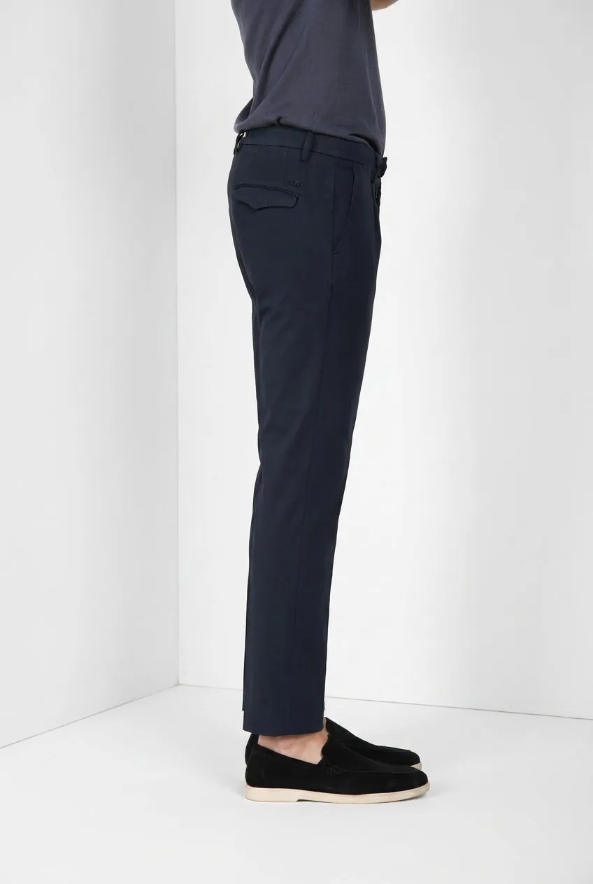 Mason's Torino 1 Pinces Flex chino uomo blu notte slim