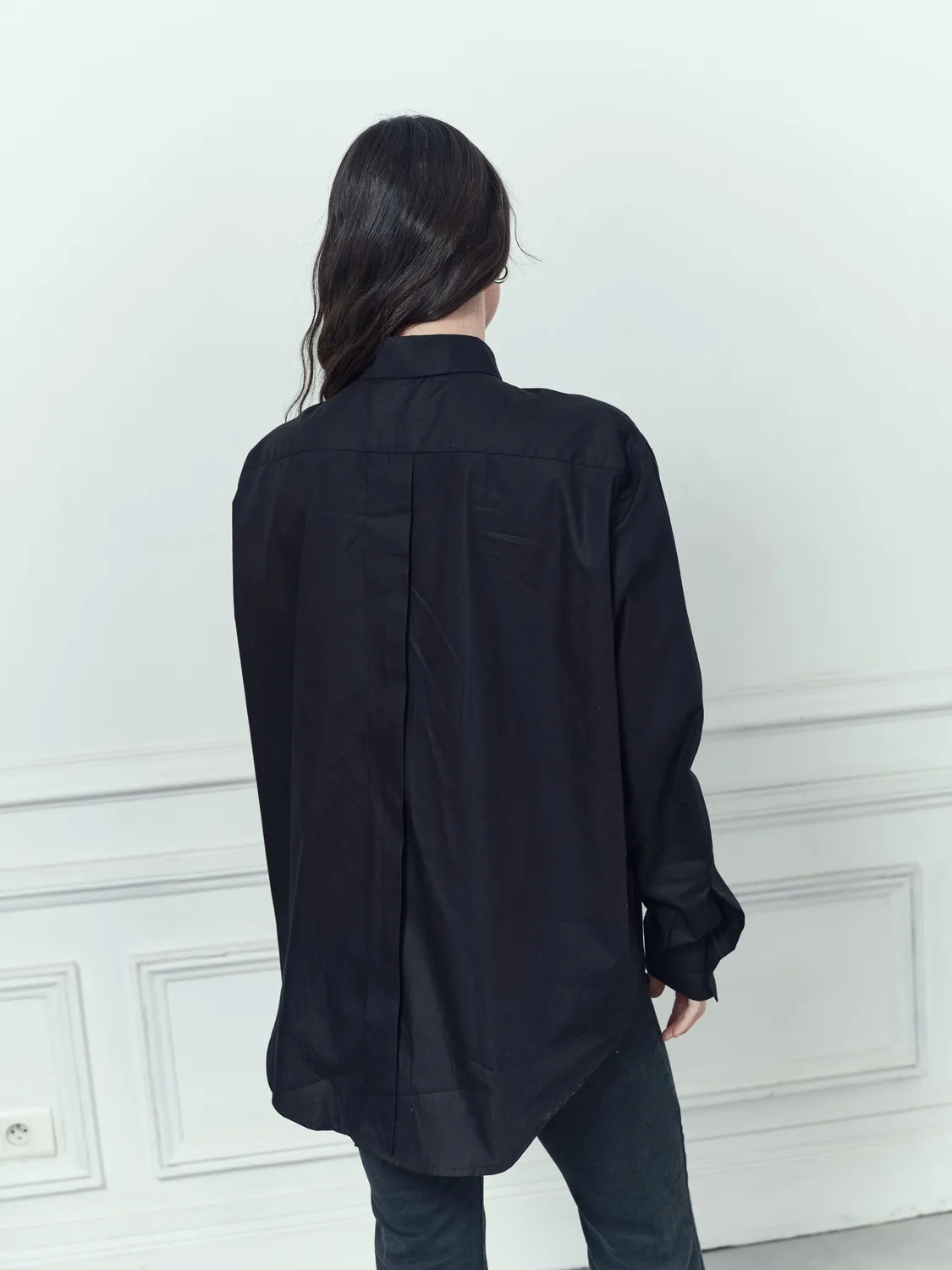 Acquaverde White Shirt camicia nera oversize