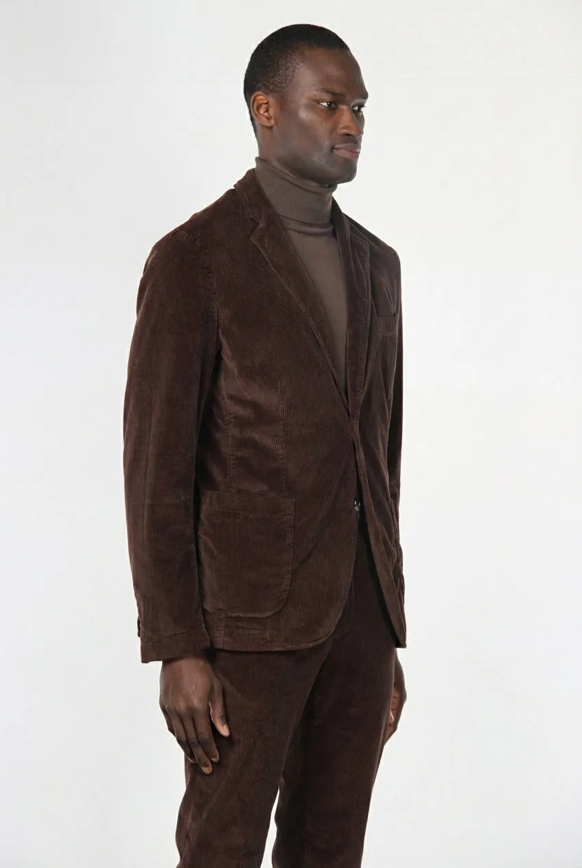 Mason's Tiziano blazer uomo vinaccia velluto