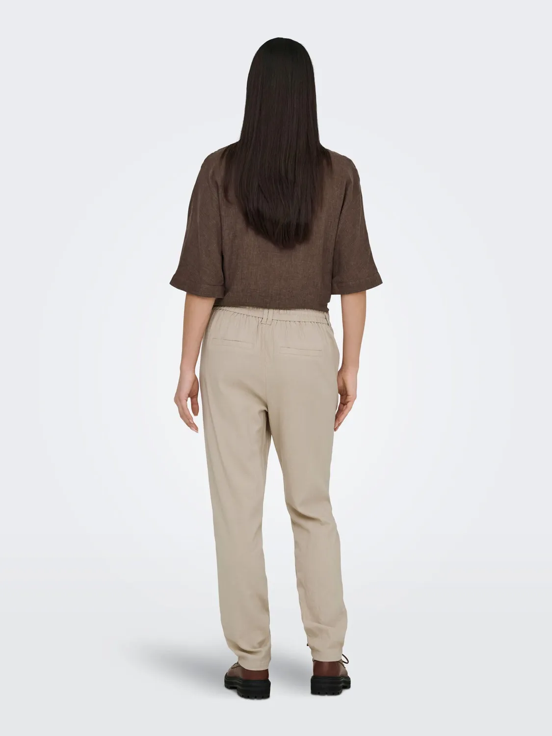 ONLY ONLGOA-POPTRASH Pantaloni Lino Comfort Coulisse