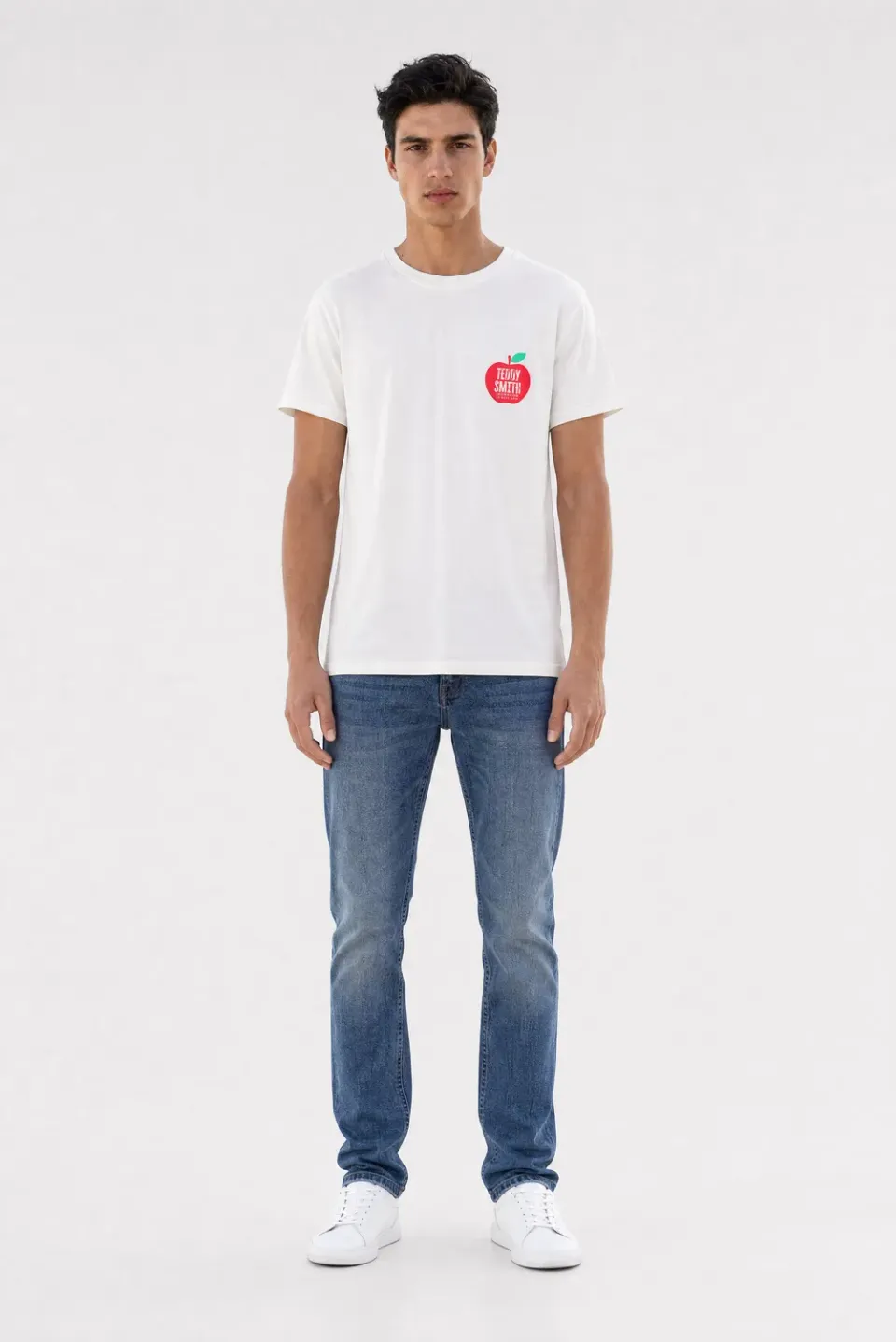 Teddy Smith T-Golden Middle White t-shirt uomo cotone