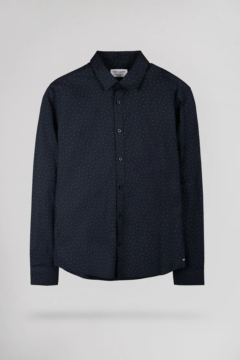 Teddy Smith Carton camicia dark navy micro shapes puro cotone
