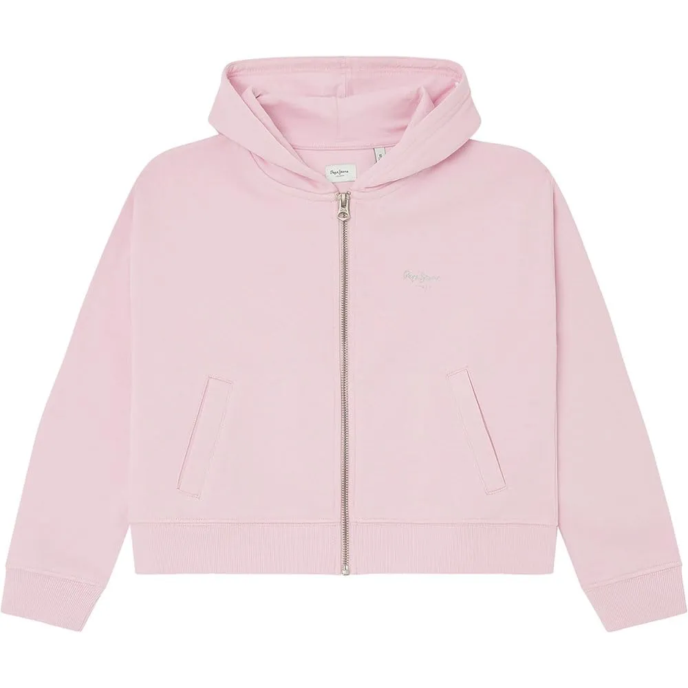 Pepe Jeans Vicky felpa bambina zip blu cotone