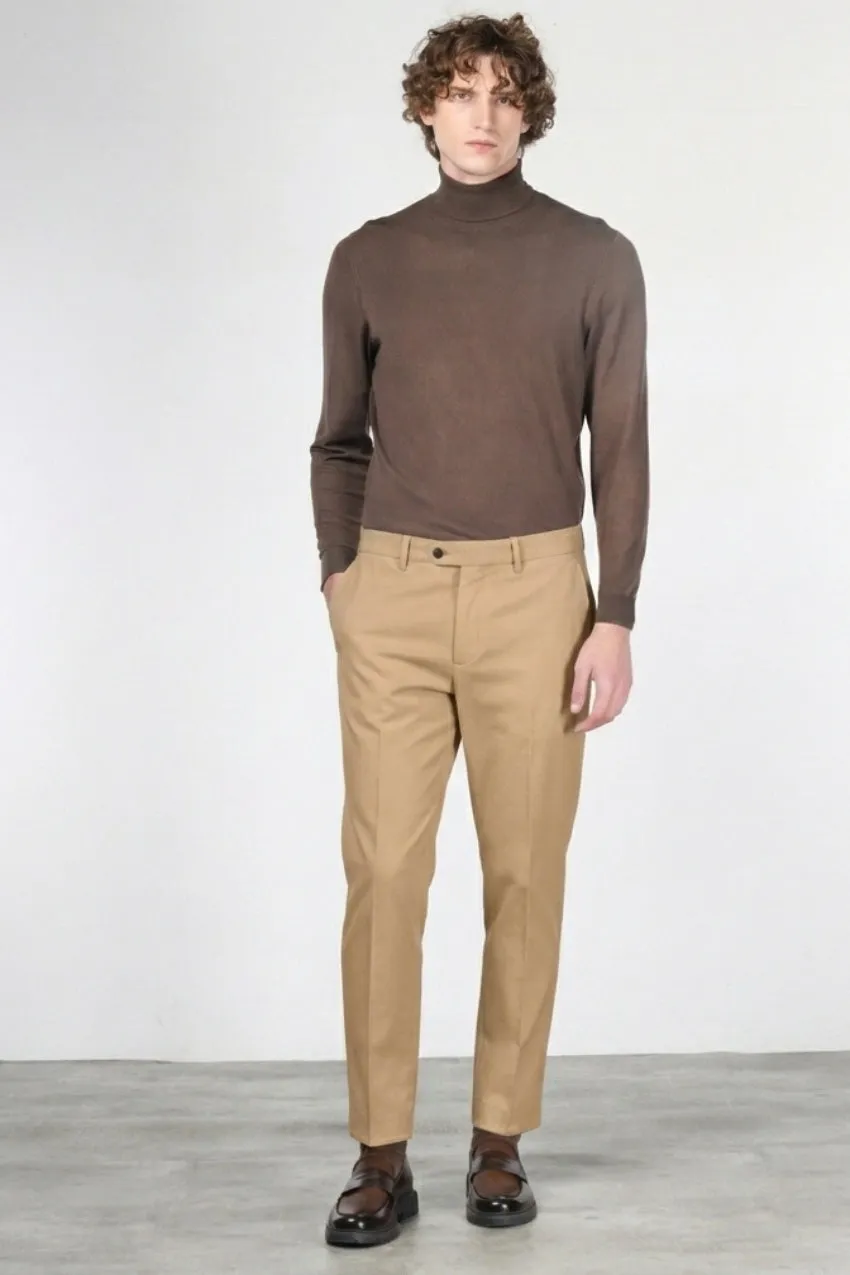 Mason's Paris pantalone chino beige scuro carrot fit