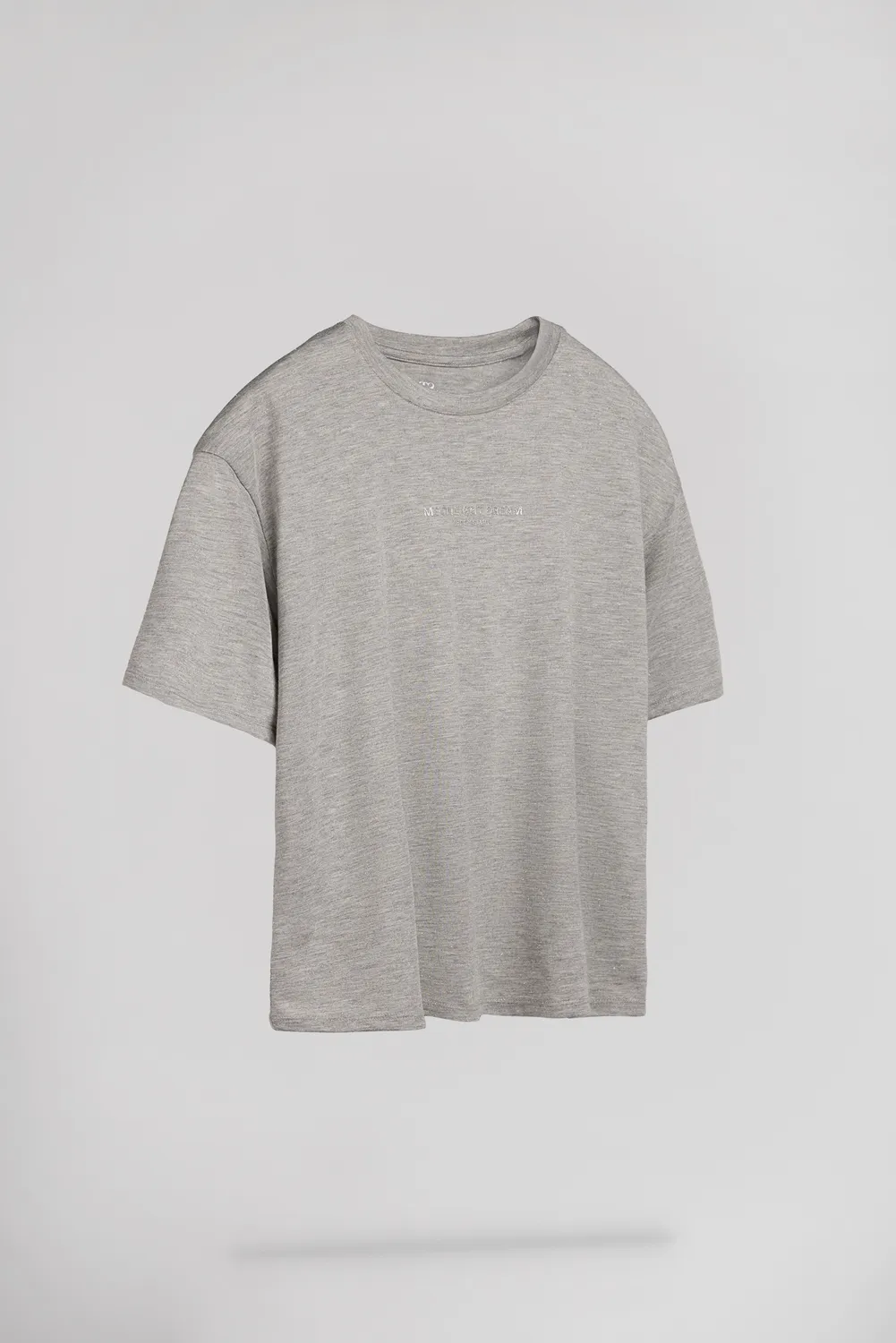 Teddy Smith T-Louane t-shirt donna grigio jersey lurex stampa