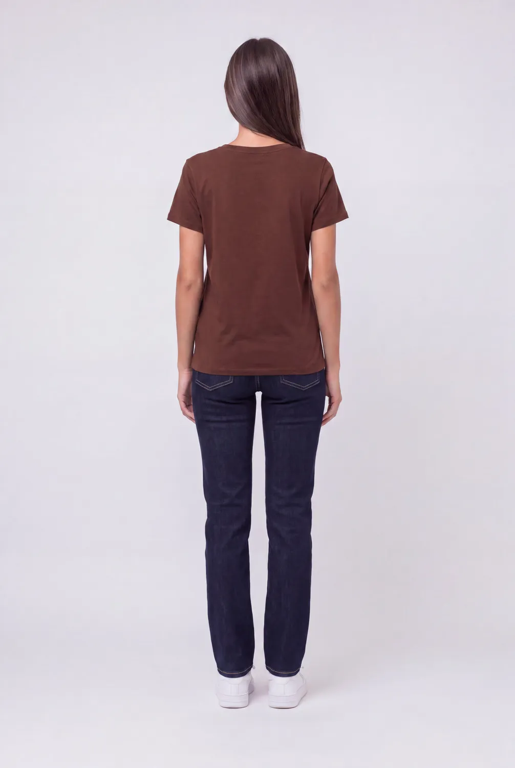 Teddy Smith T-Ribelle T-Shirt Donna Cioccolato Cotone Regular