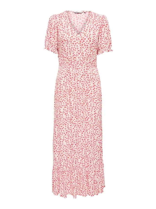 ONLY Onlchianti S/S Long Dress Wvn Noos maxi abito M