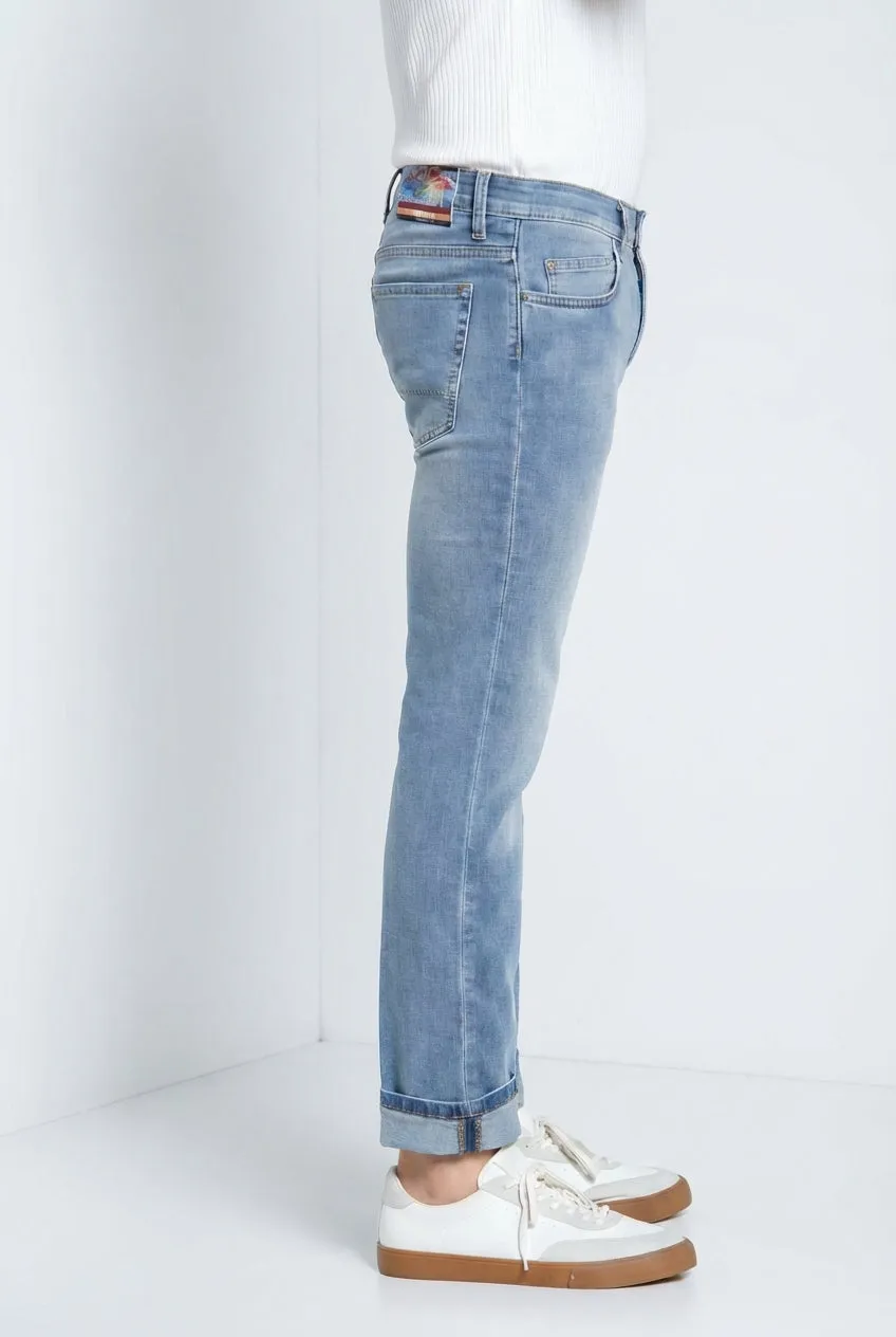 Mason's Harris jeans chiaro stampa Hawaii slim fit