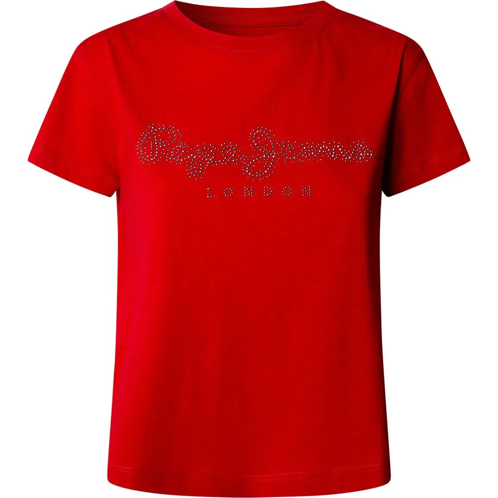Pepe Jeans Ryleigh T-Shirt Donna Girocollo Paillettes Taglia M