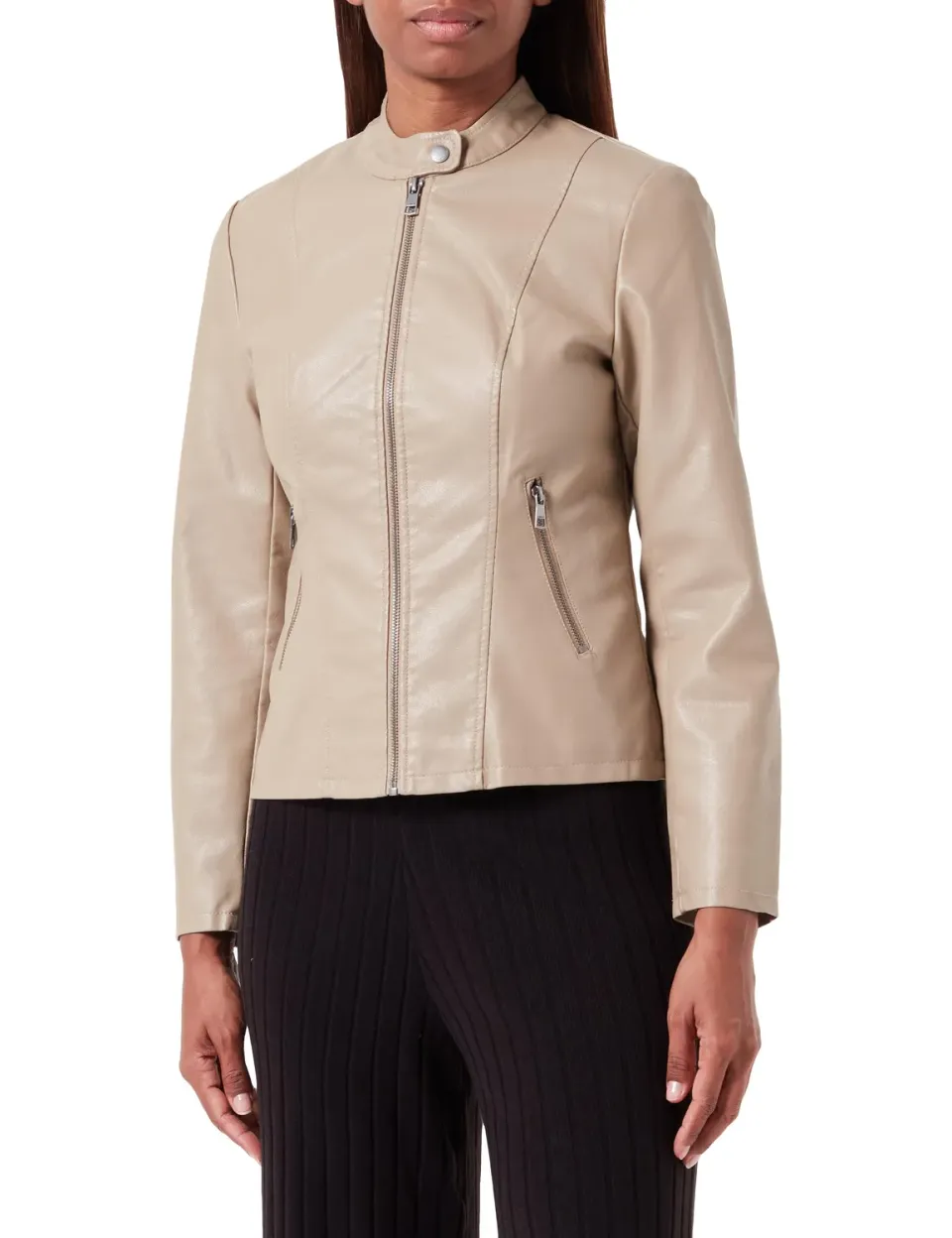 ONLY Onlnewmelisa giacca donna ecopelle collo revers