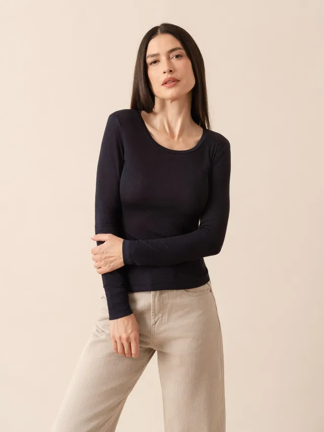 Oraije Coralie t-shirt lyocell blu