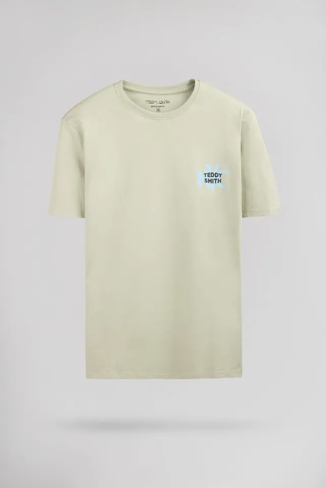 Teddy Smith T-Nyc MC t-shirt verde salvia stampa