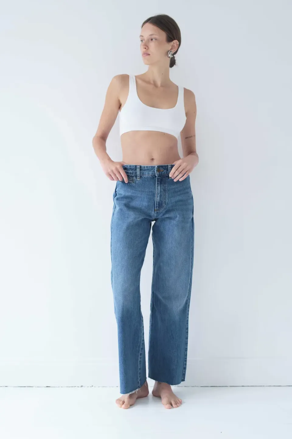 Acquaverde Moon jeans dritti Dirty cotone riciclato