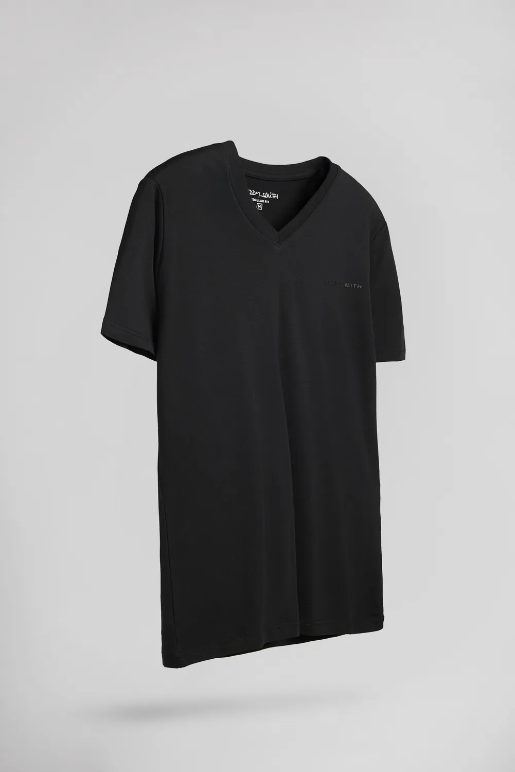 Teddy Smith Tawax 2 T-shirt Uomo Nero Scollo a V Cotone