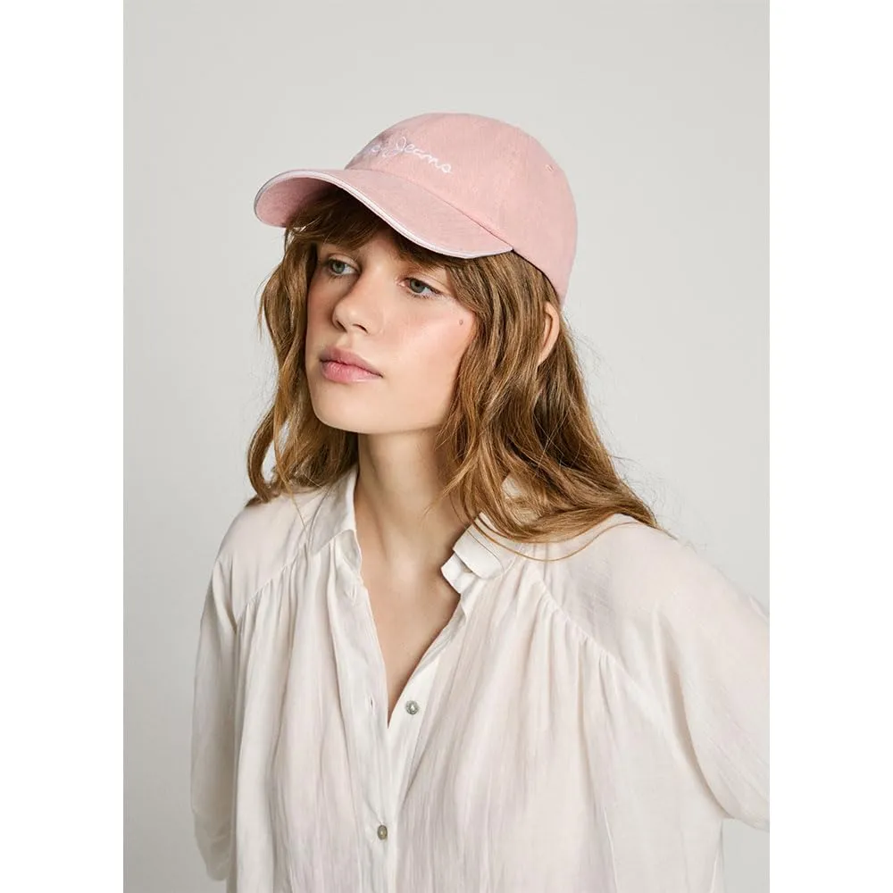 Pepe Jeans Wei Cappellino Donna Rosa Lavato Cotone