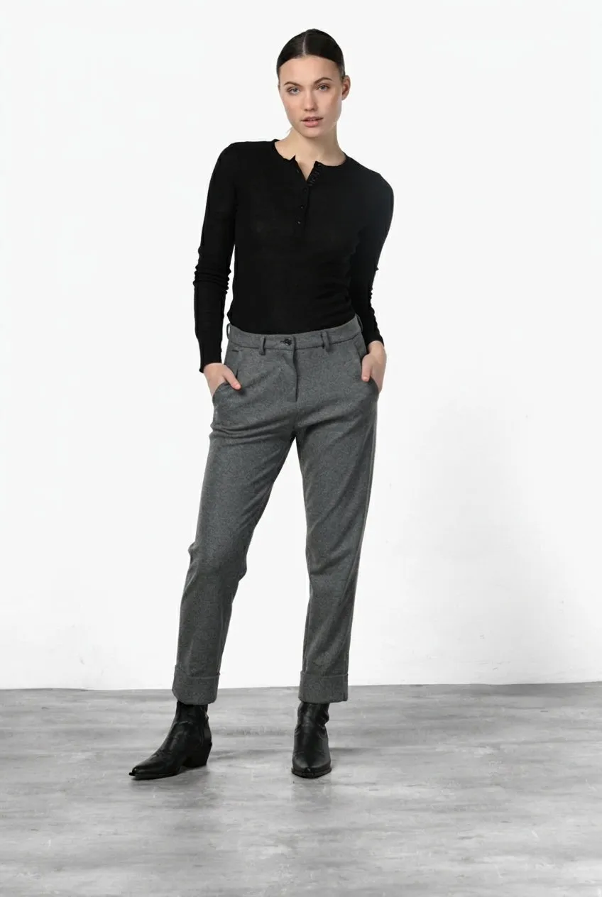 Mason's New York Carrot chino donna grigio jersey