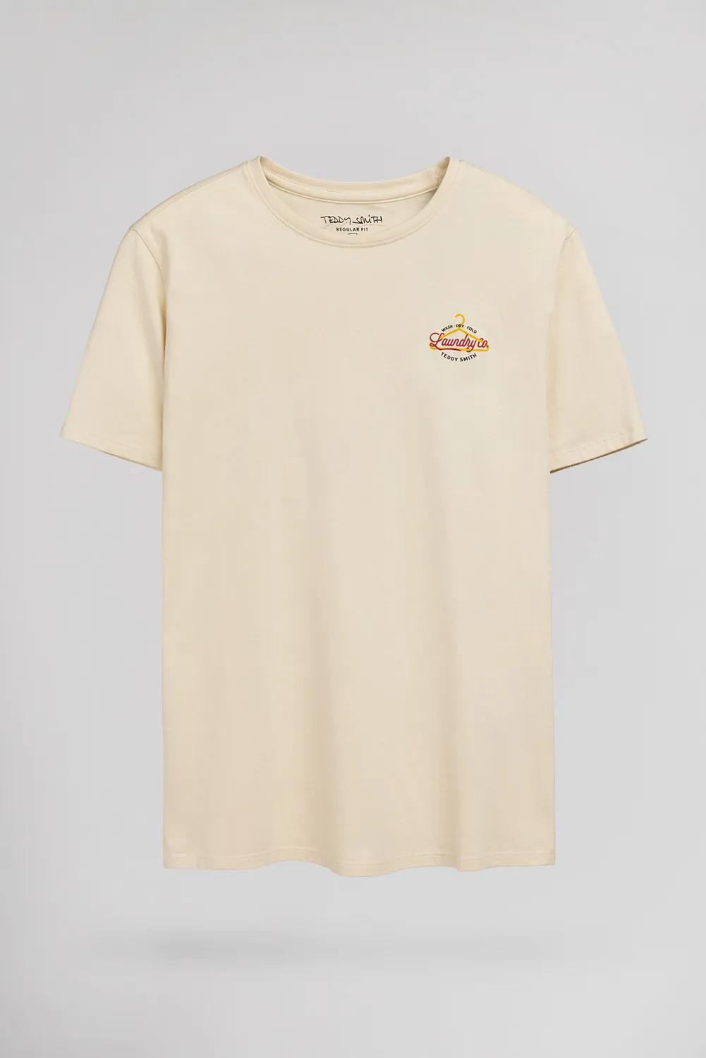 Teddy Smith T-Laundry t-shirt crema uomo stampa