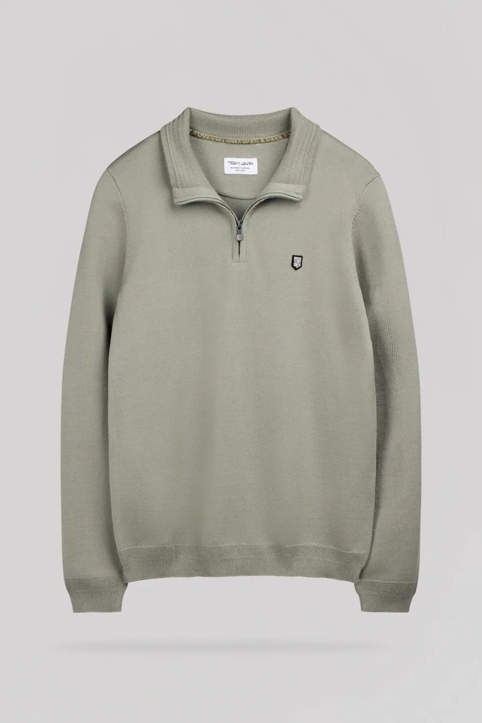 Teddy Smith P-Marty 2 maglione collo alto zip kaki