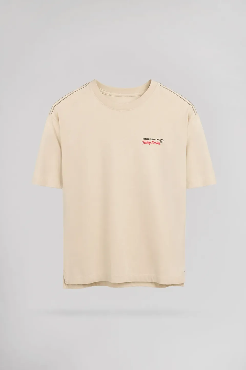 Teddy Smith T-Shade T-shirt Bambino Beige Chiaro Cotone