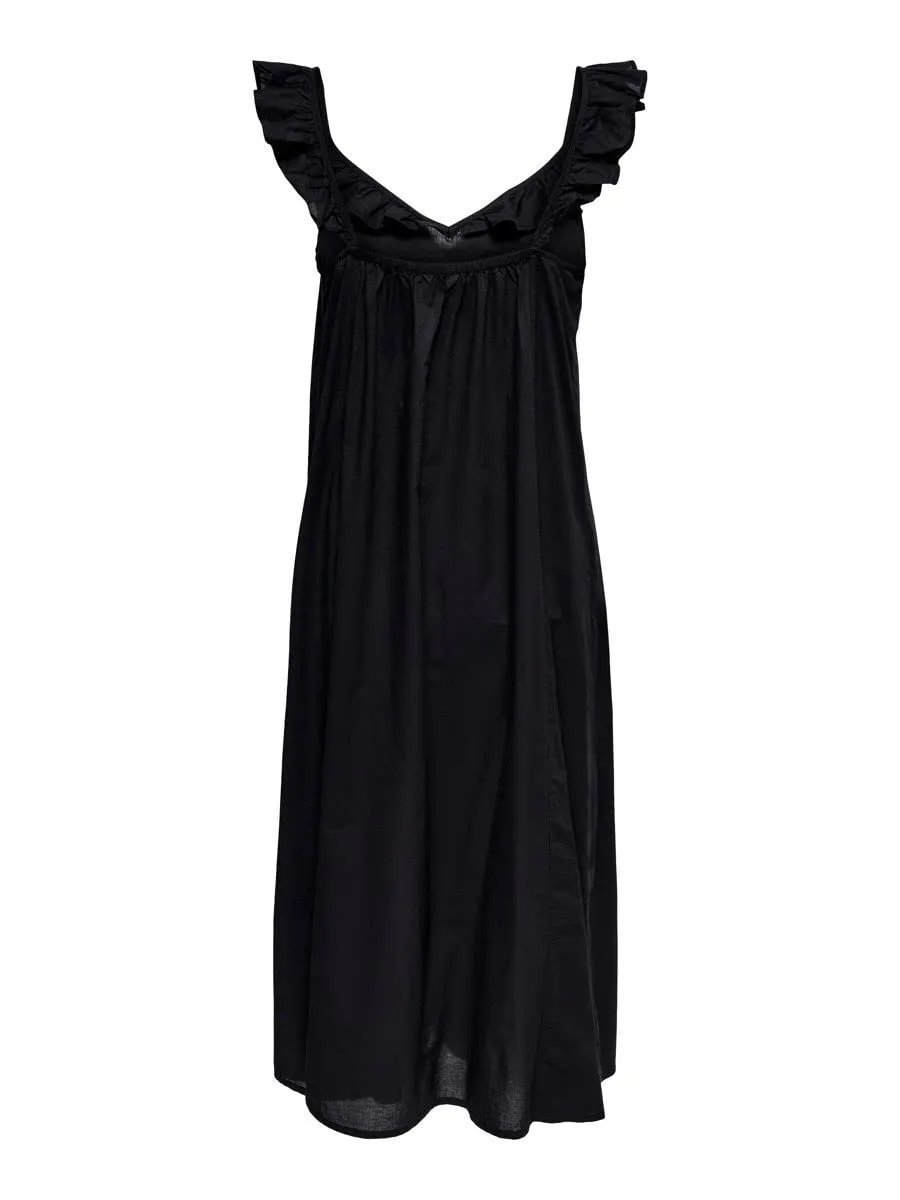ONLY Onlallie Life Vestito Donna Lungo con Bretelle