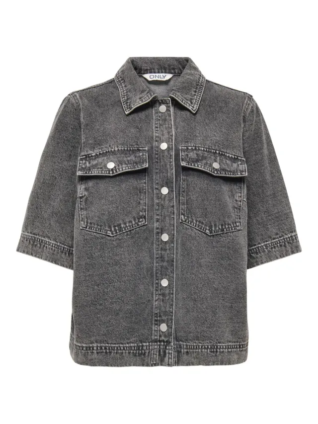 ONLY Onlbelle camicia jeans donna S denim scuro classica