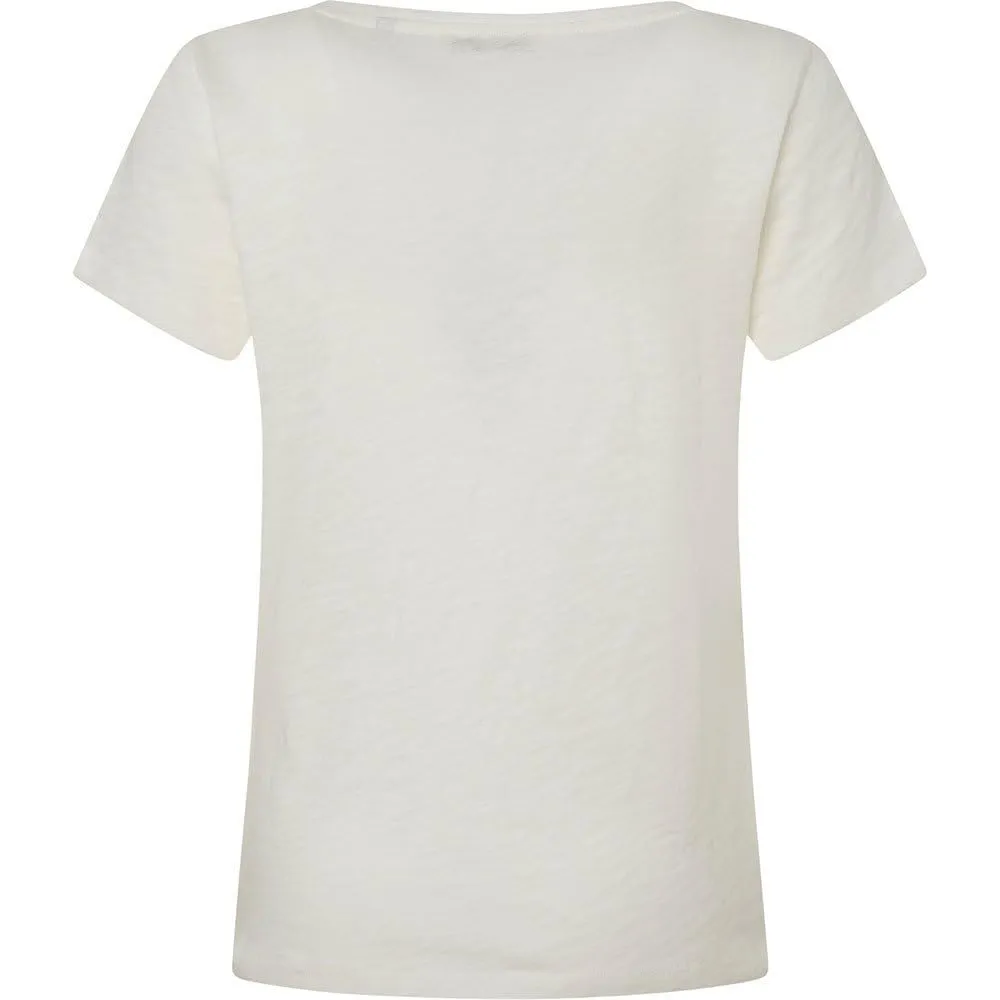 Pepe Jeans Ezzy t-shirt donna XS bianca scollo a V