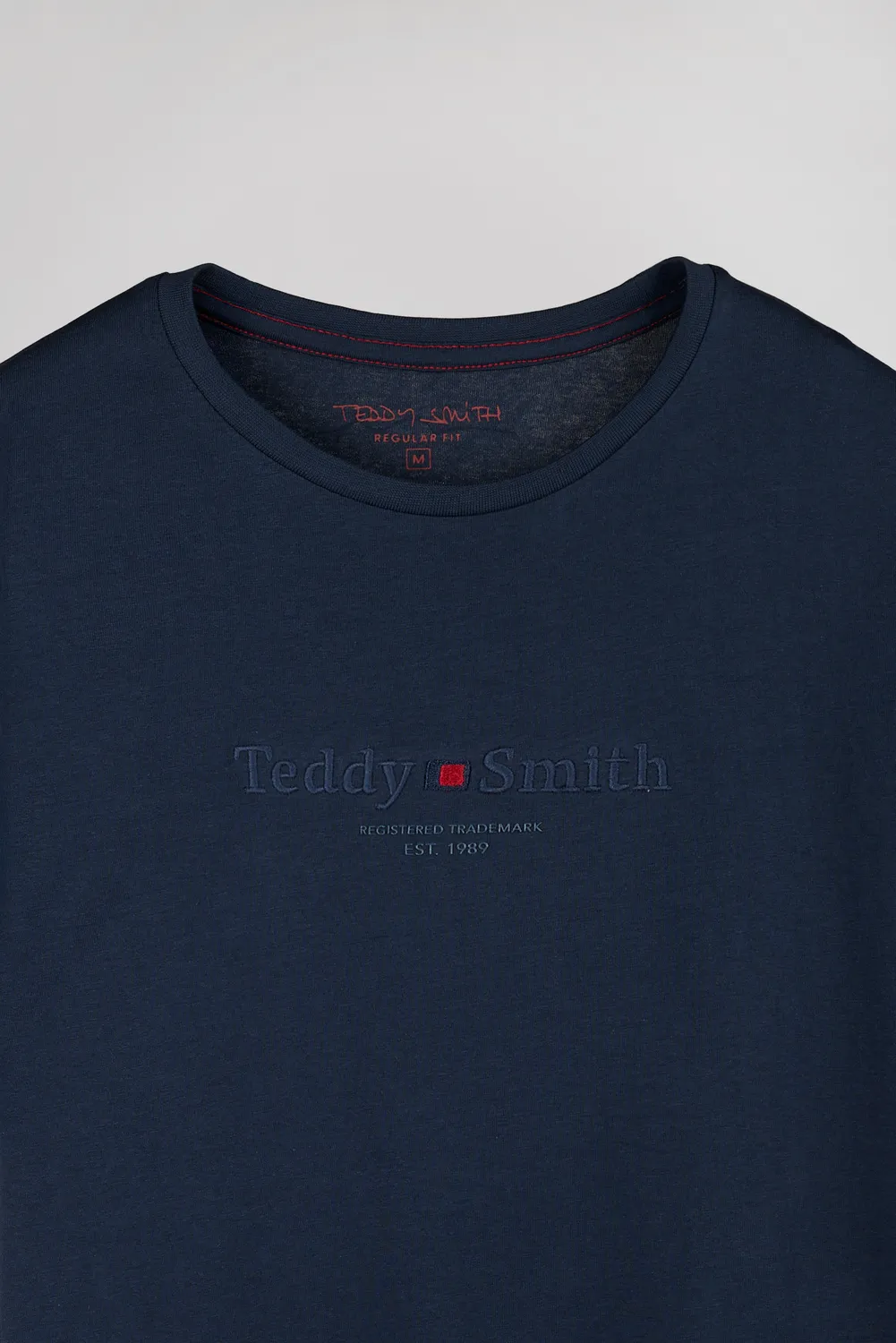 Teddy Smith T-Jim MC T-Shirt Total Navy Cotone Uomo