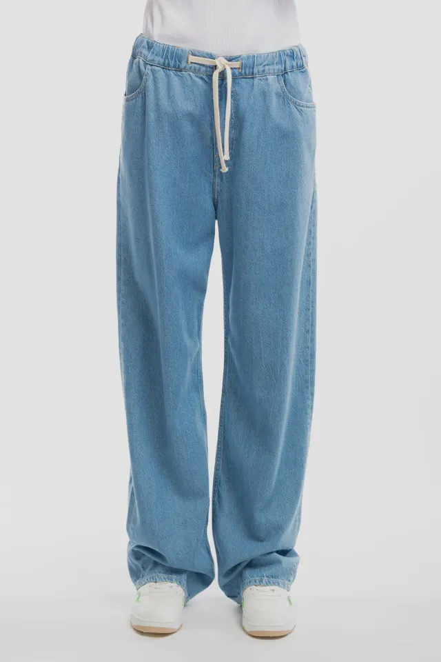 Teddy Smith P-Lily jeans fluido indigo chiaro donna