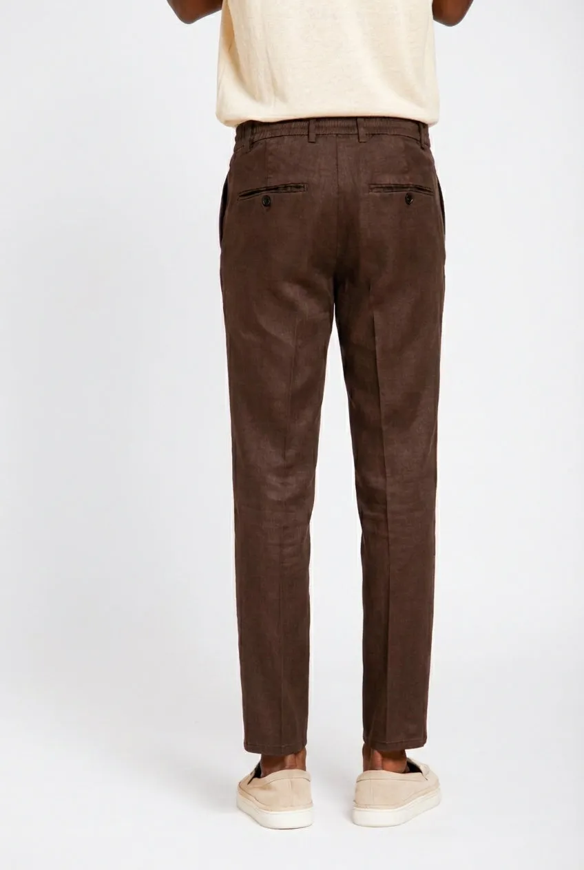 Mason’s Milano Jogger Pantalone Chino Uomo Marrone Extra Slim