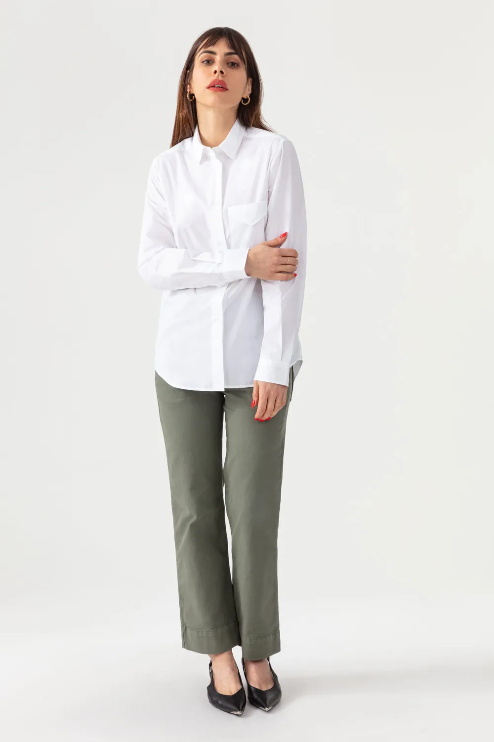 acquaverde Boy Shirt camicia White popeline cotone