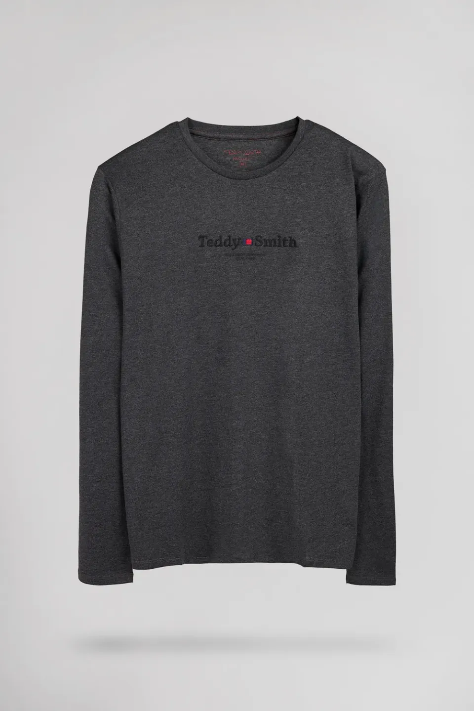 Teddy Smith T-Jim t-shirt uomo nero manica lunga cotone