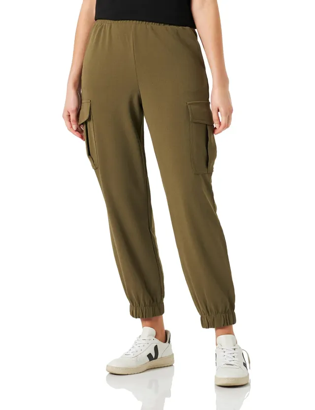 Only Onlola Cargo Pant Jrs Pantaloni Donna Jersey Neri