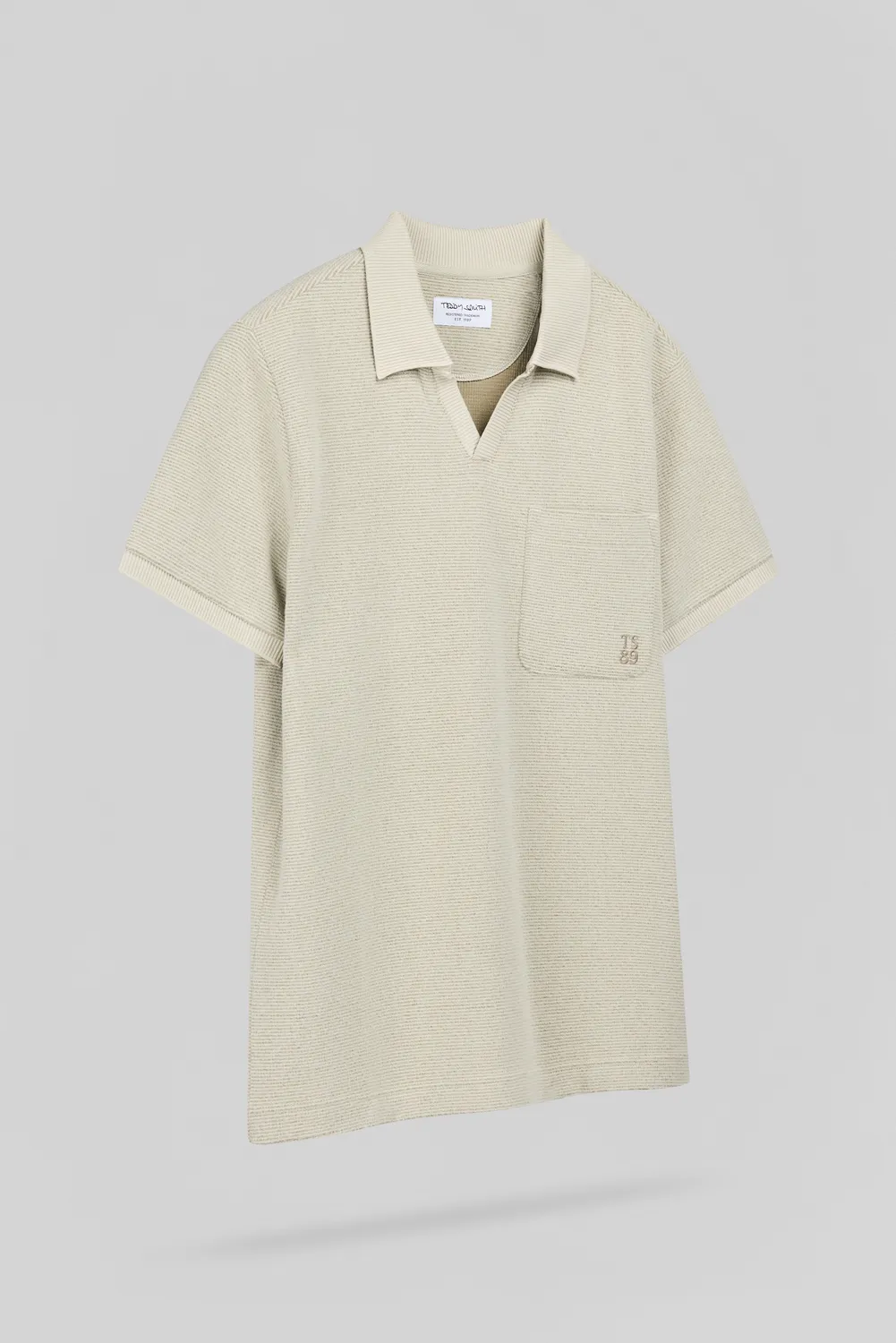 Teddy Smith P-Sonrad polo uomo crema waffle manica corta