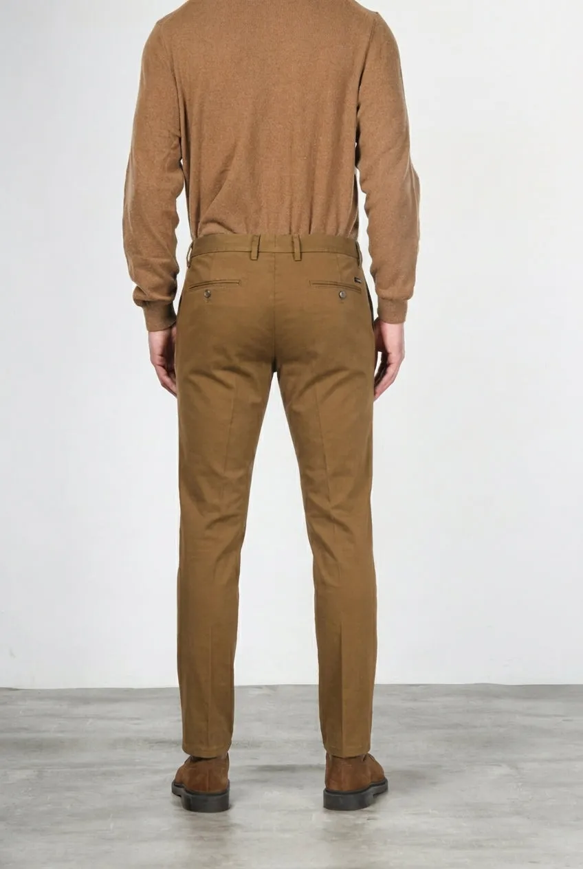 Mason's Torino Flex Pantalone Chino Uomo Noce Slim Fit