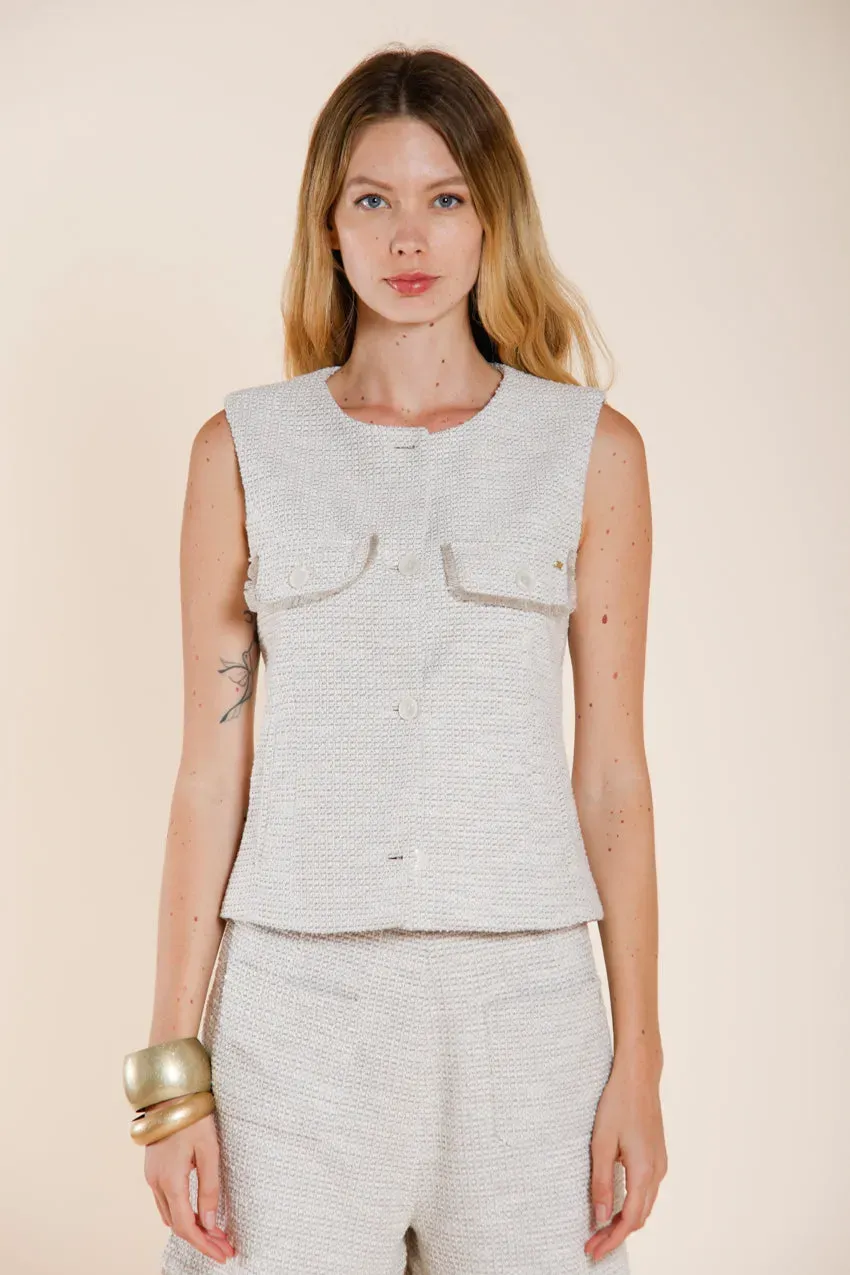 Mason's Tiziano Giselle blazer donna panna jersey