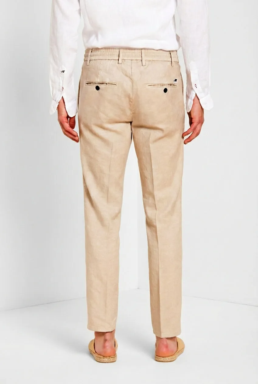 Mason's Milano Jogger chino uomo beige extra slim lino