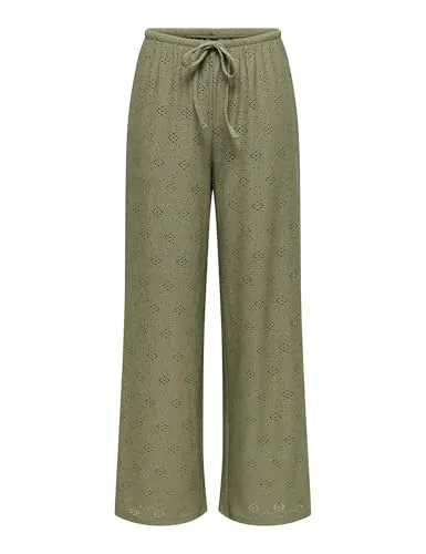 ONLY Onlsmilla Life Wide Tie Pant Jrs pantaloni XS nero gamba larga