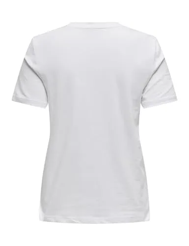 ONLY Onlhenny Life Reg top jersey bianco taglia S