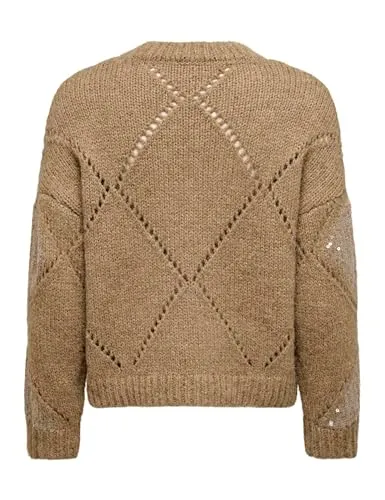 ONLY Onlkansas Life maglione tannin paillettes