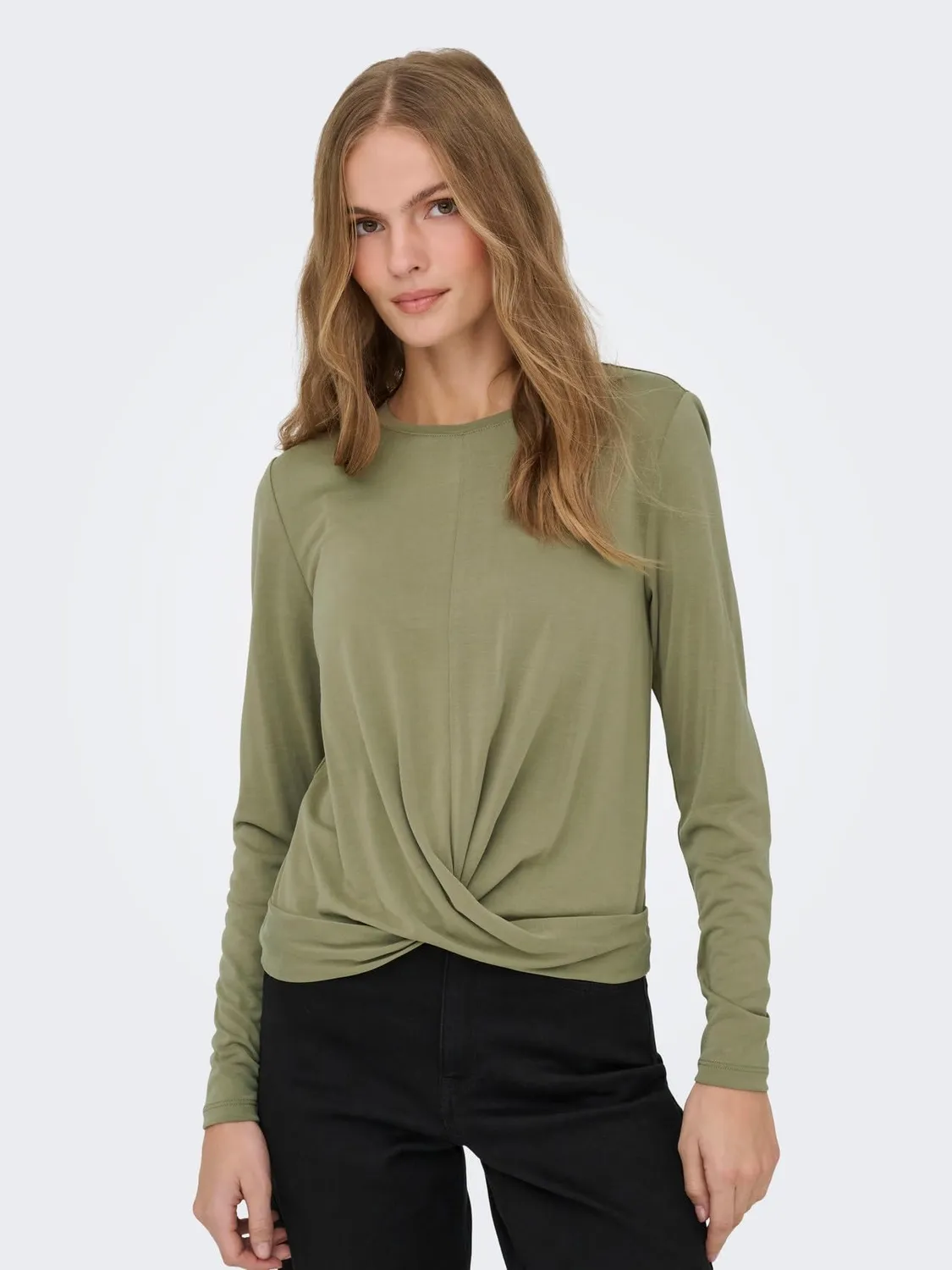 ONLY Onlfree Life L/S Front Drape Top S drappeggio
