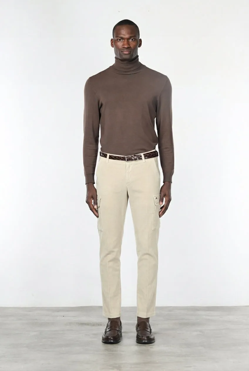 Mason's Chile cargo uomo velluto latte extra slim invernale