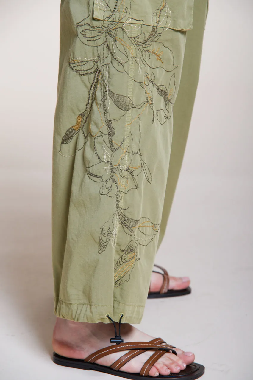 Mason's Francis pantalone cargo donna verde acido wide leg