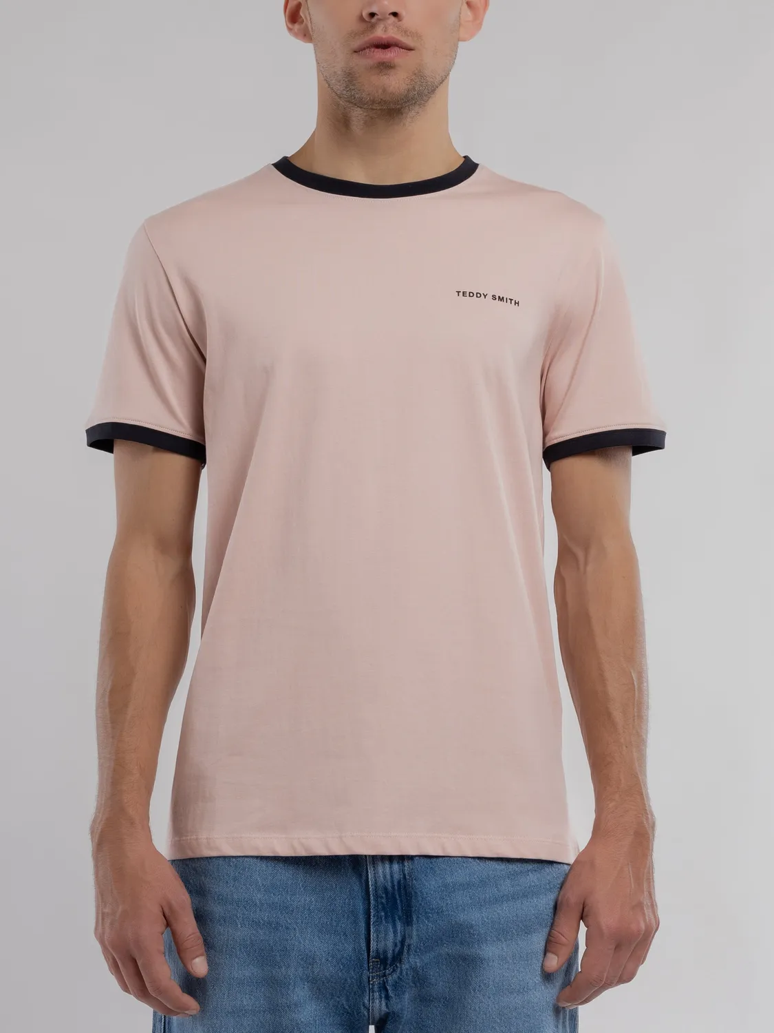 Teddy Smith The-Tee 2 t-shirt uomo rosa pastello cotone
