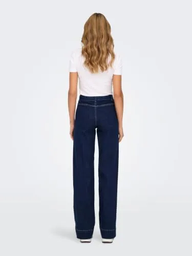 Only Onlmadison Jeans Donna Wide Leg S Vita Alta