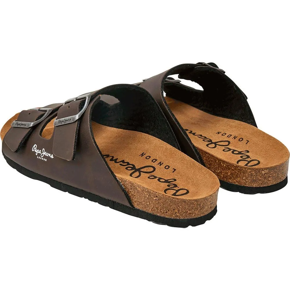 Pepe Jeans Double Kansas sandali uomo marrone sughero