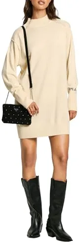 Pepe Jeans Hazel Dress vestito donna M beige