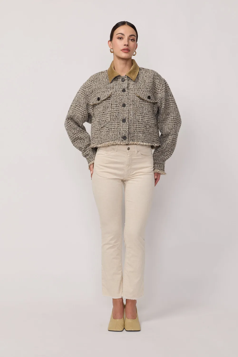 acquaverde Cara pantalone velluto natural bootcut