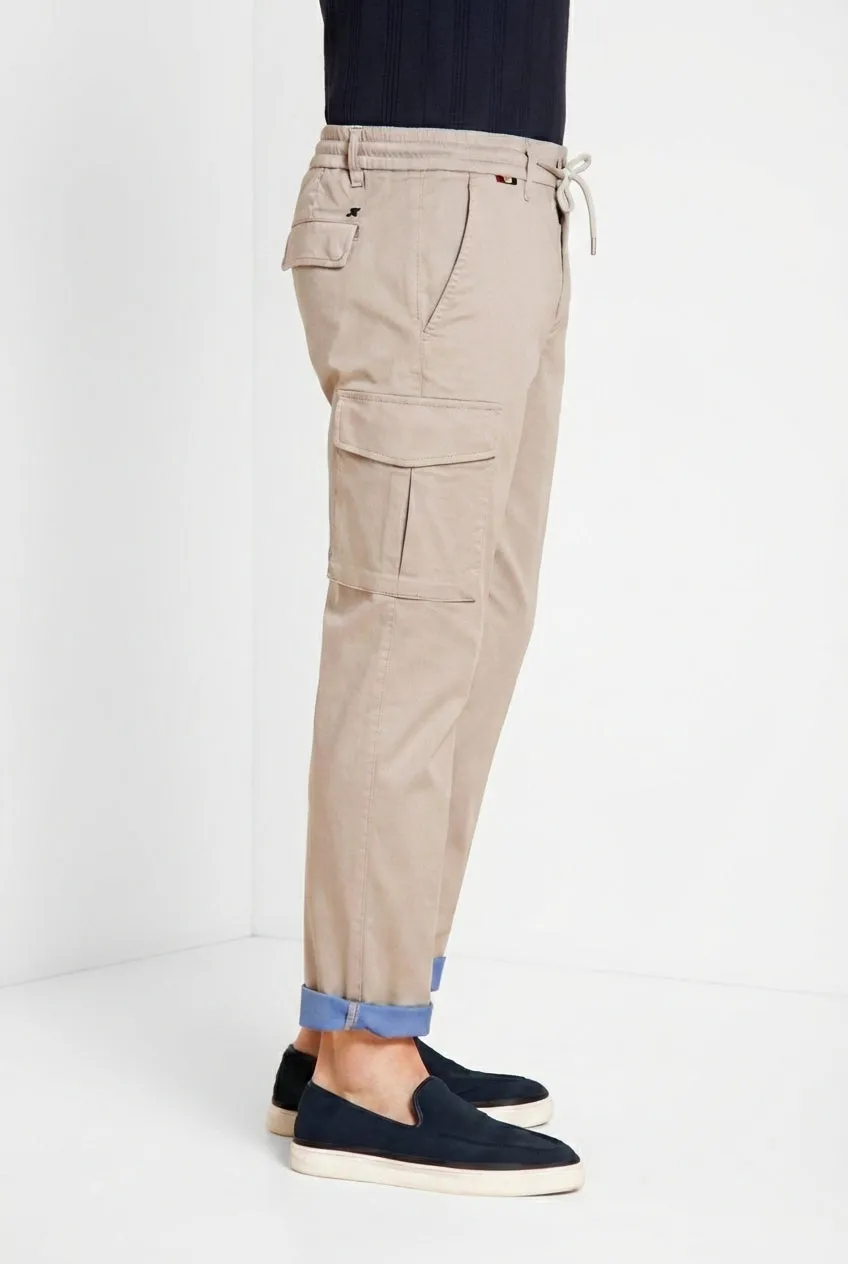 Mason's Chile Jogger Cargo Uomo Beige Chiaro Extra Slim